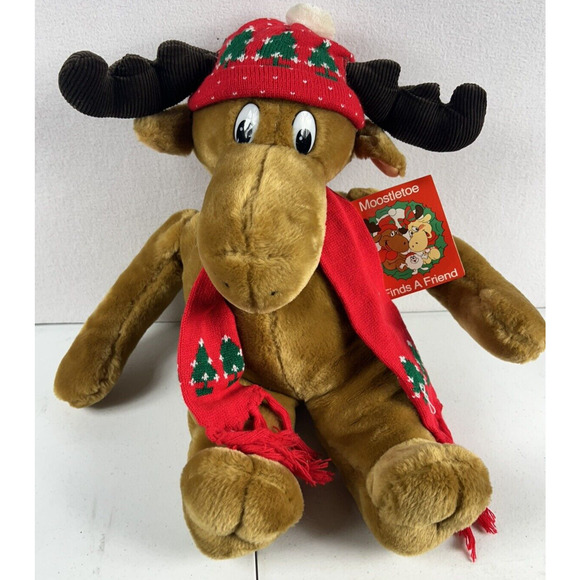 1987 Commonwealth Moostletoe Finds A Friend Plush Stuffed‎ Animal - Picture 1 of 5